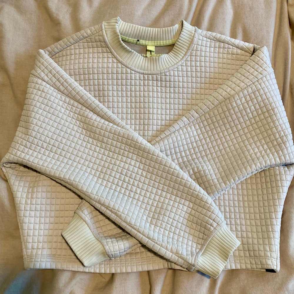 Lululemon Lab Textured Grid Cropped Pullover